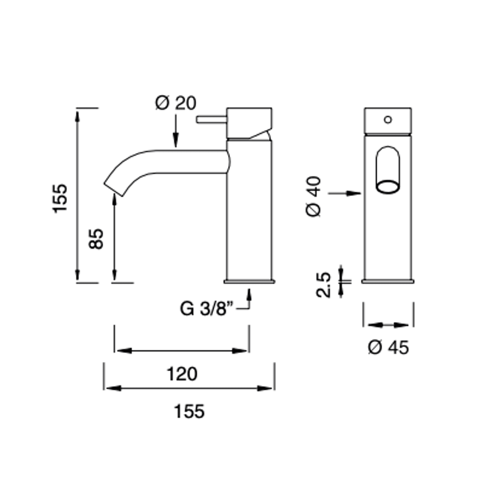 MILO 360 Deck Mounted Tap by CEA gallery detail image