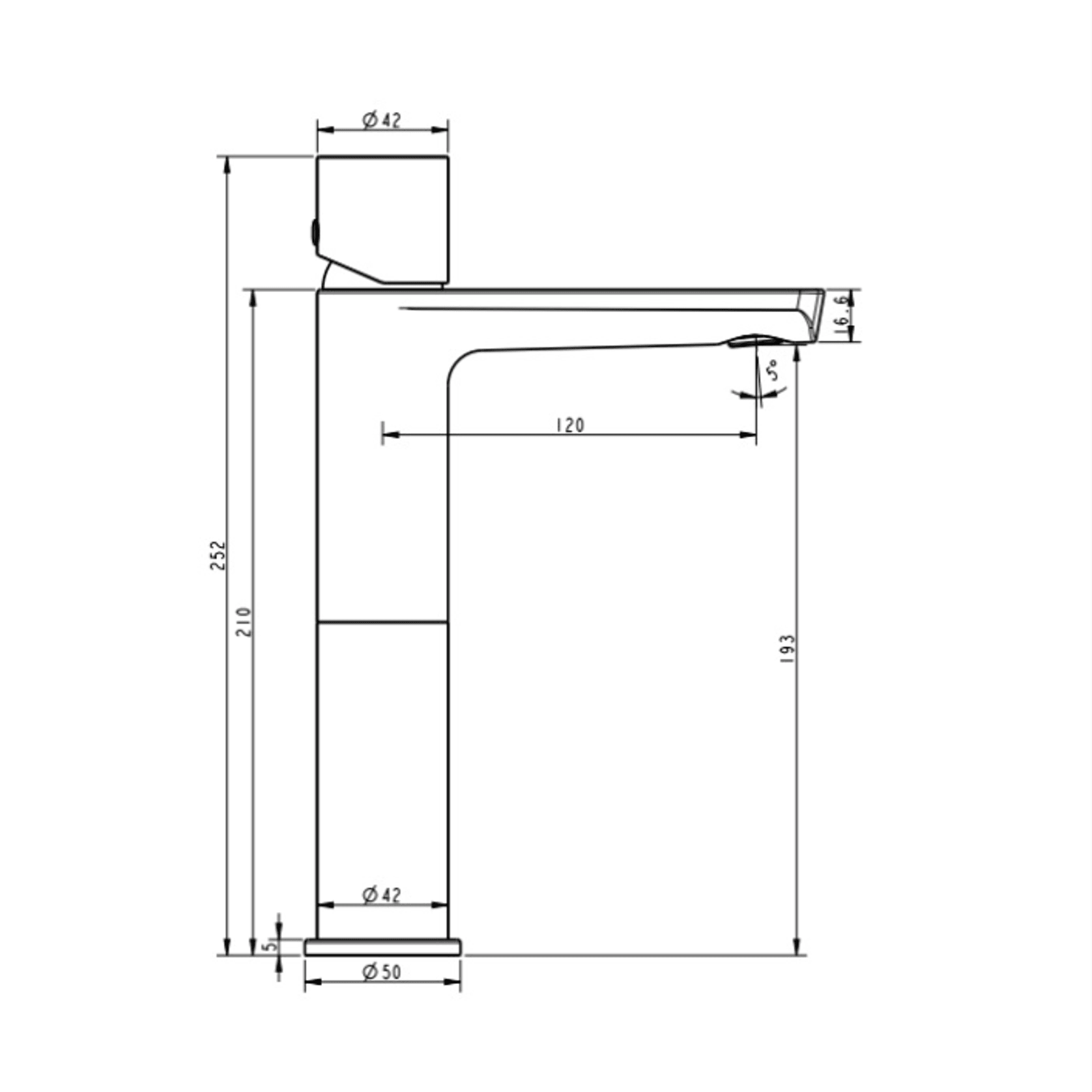 Milani Basin Mixer Extended gallery detail image