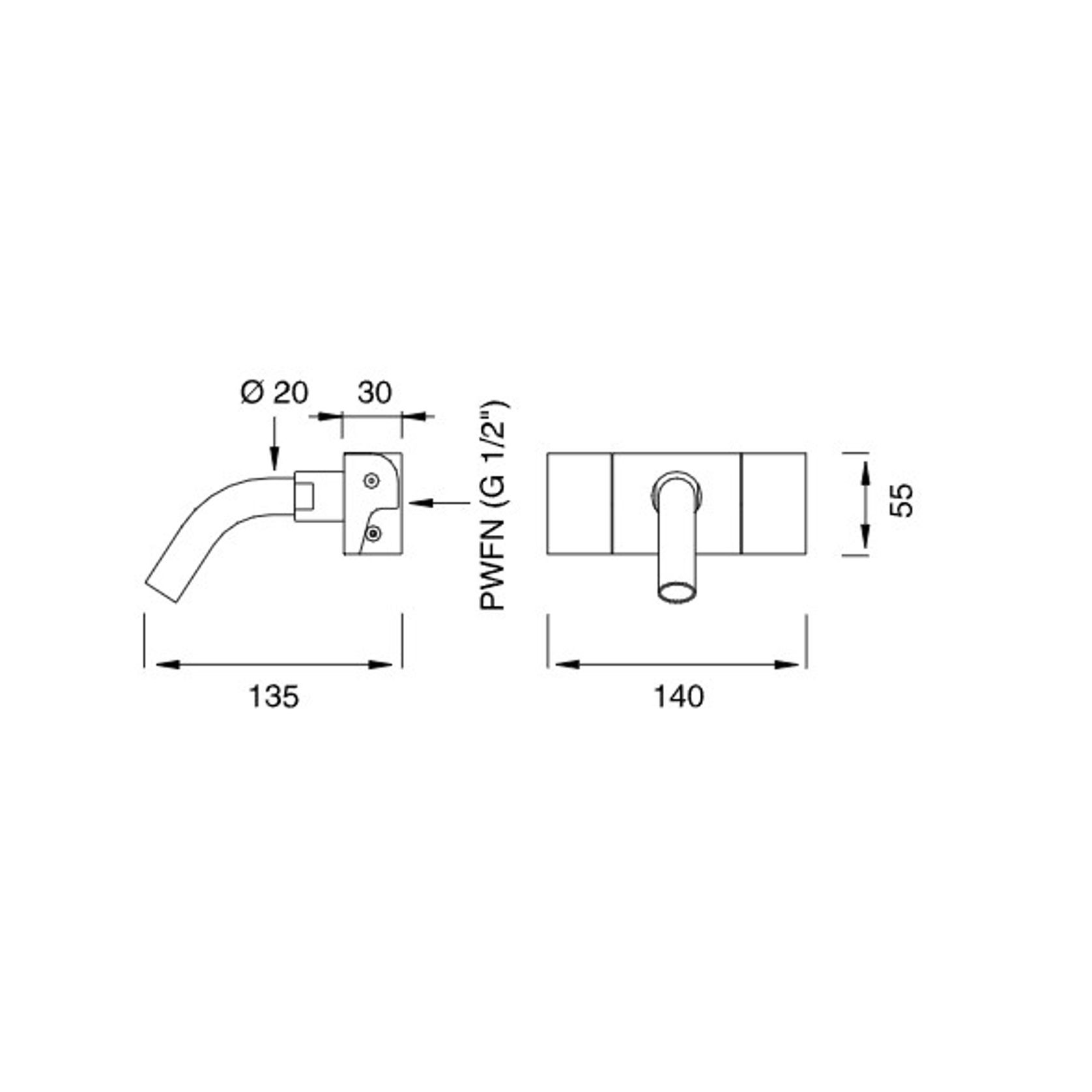 NEUTRA Wall Mounted Dual Handle Mixers by CEA gallery detail image