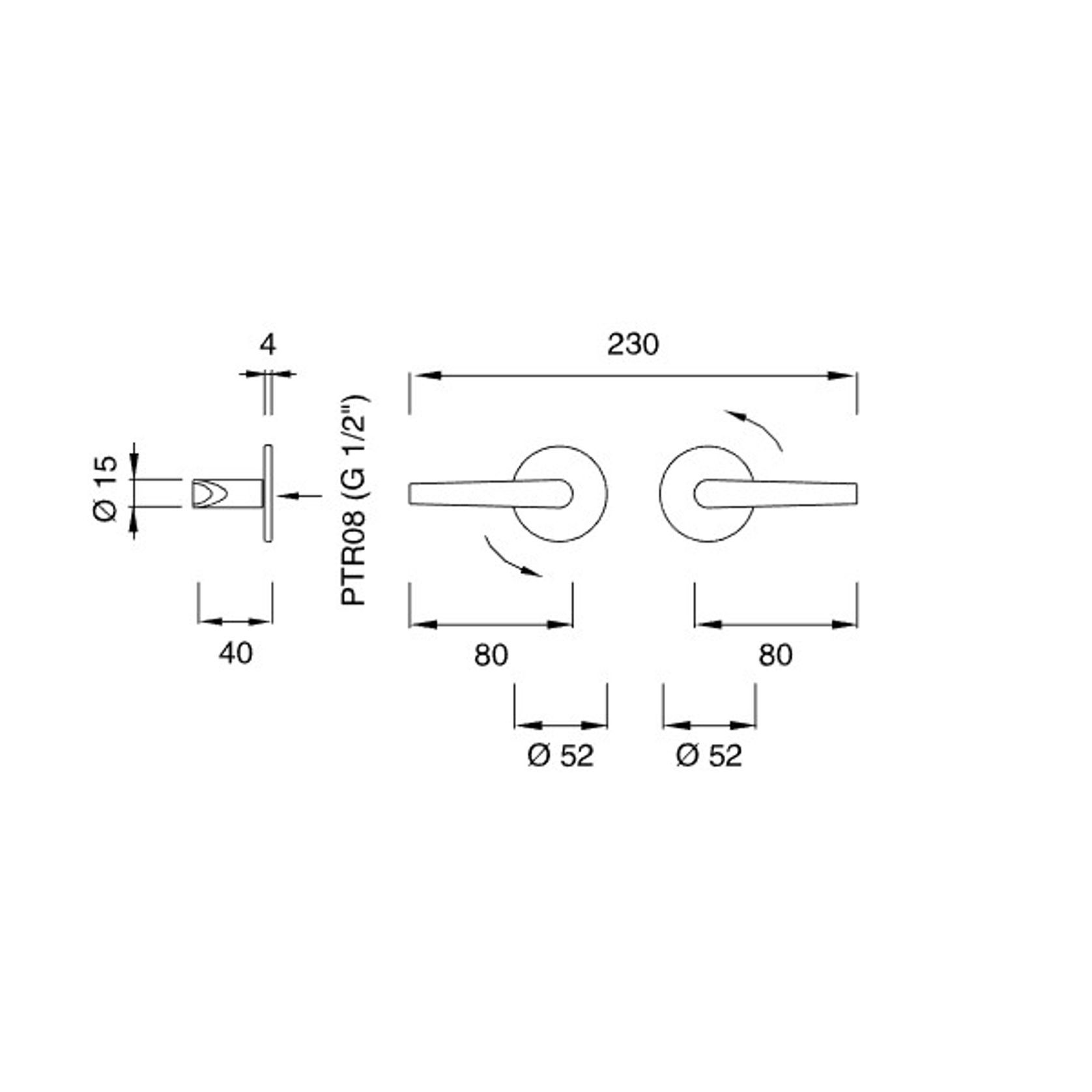 FLAG Wall Mounted Set Shut Off Mixing Valves by CEA gallery detail image