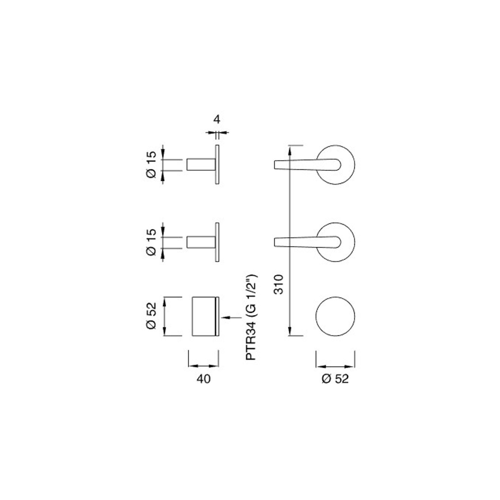 FLAG Thermostatic Shower Mixer Set by CEA gallery detail image