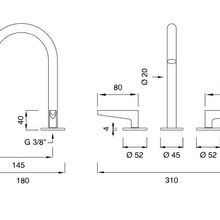 FLAG 3 Hole Mixer With Swivel Spout by CEA gallery detail image