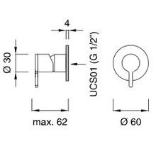 INNOVO Wall Mounted Single Handle Mixer by CEA gallery detail image