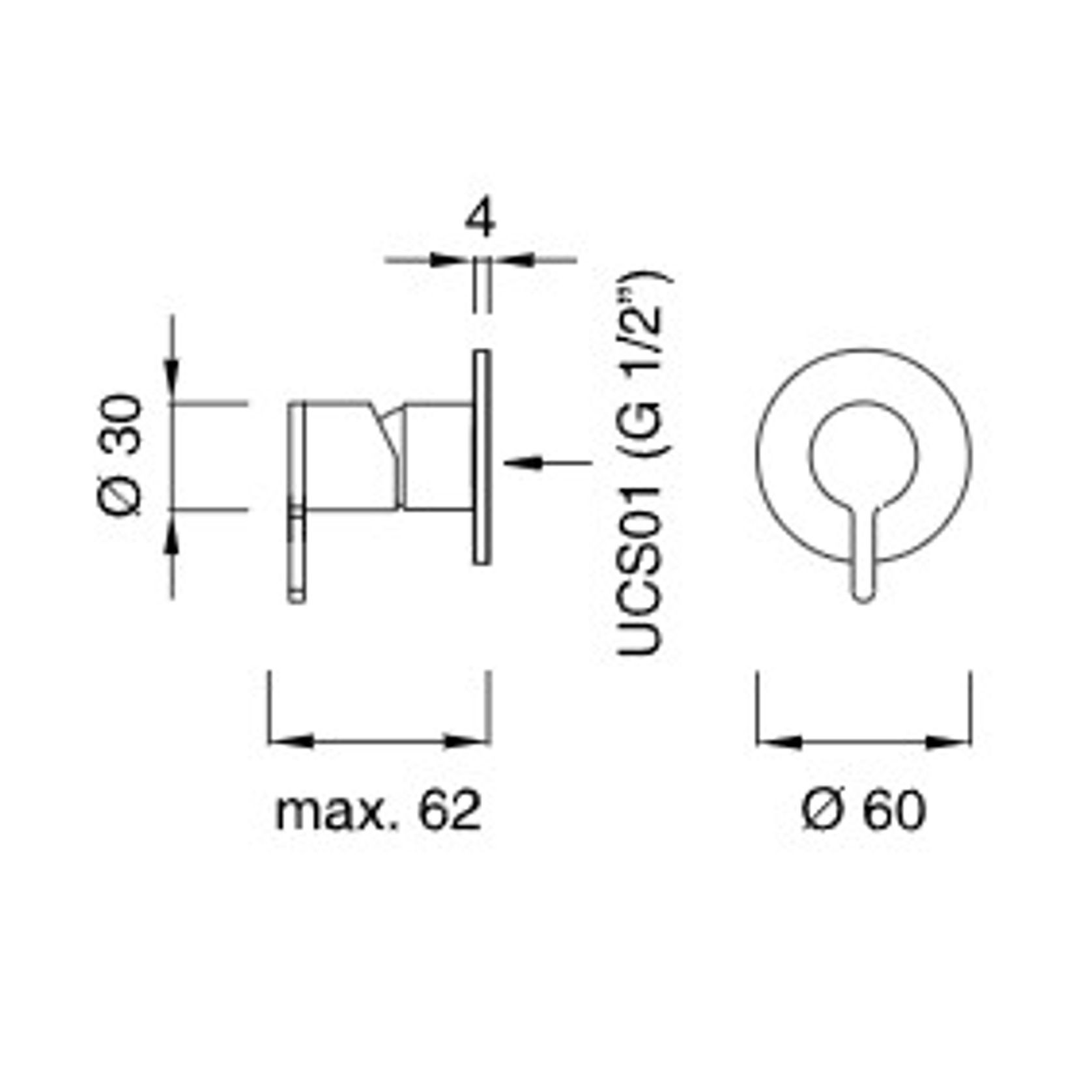 INNOVO Wall Mounted Single Handle Mixer by CEA gallery detail image