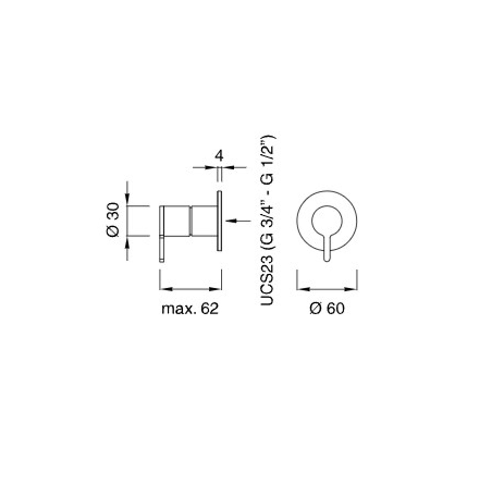 INNOVO Wall Mounted 2/3 Way Diverter by CEA gallery detail image