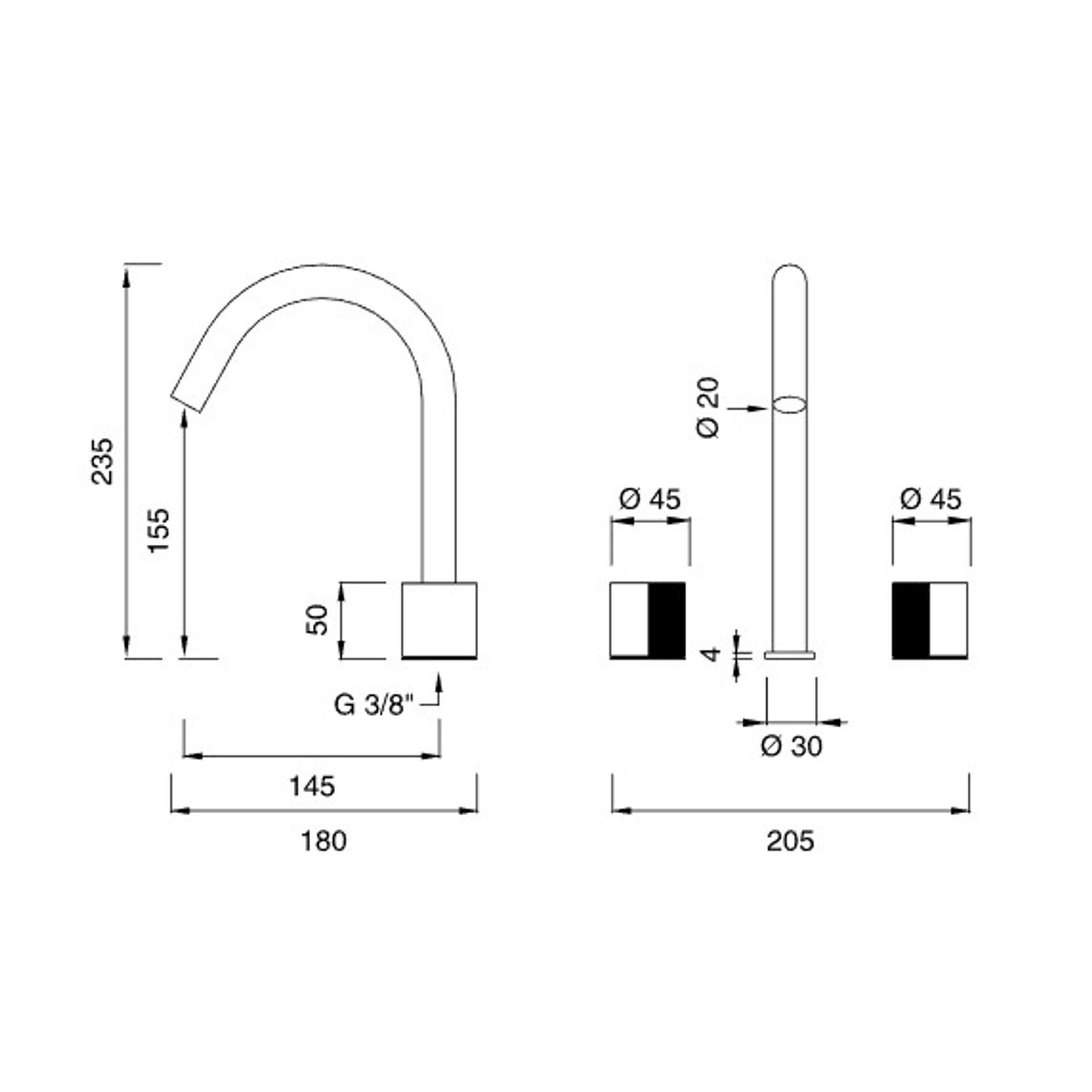 DUET Three Hole Mixer by CEA gallery detail image