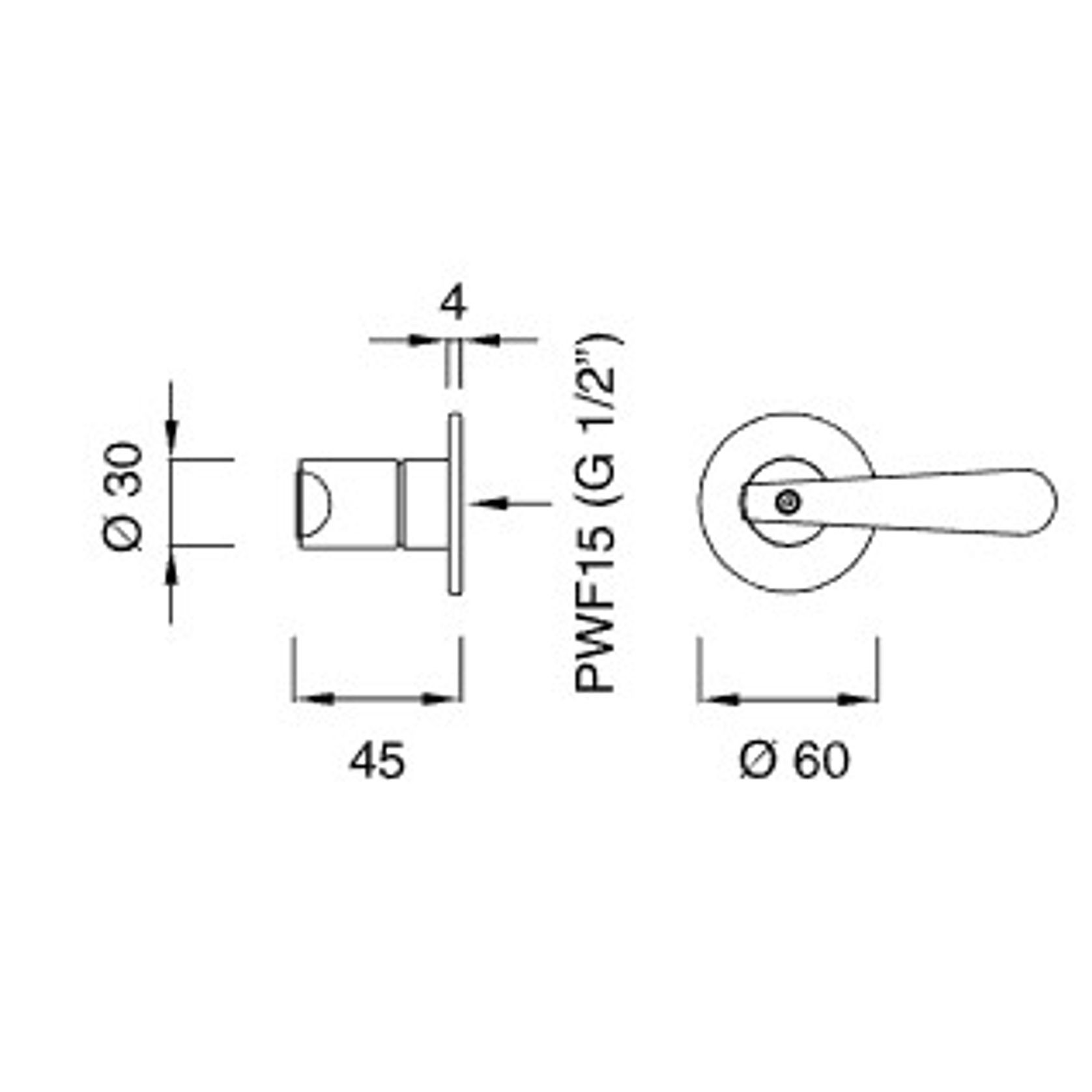 CEA LUTEZIA PLUS Wall Mounted 2 Way Diverter gallery detail image