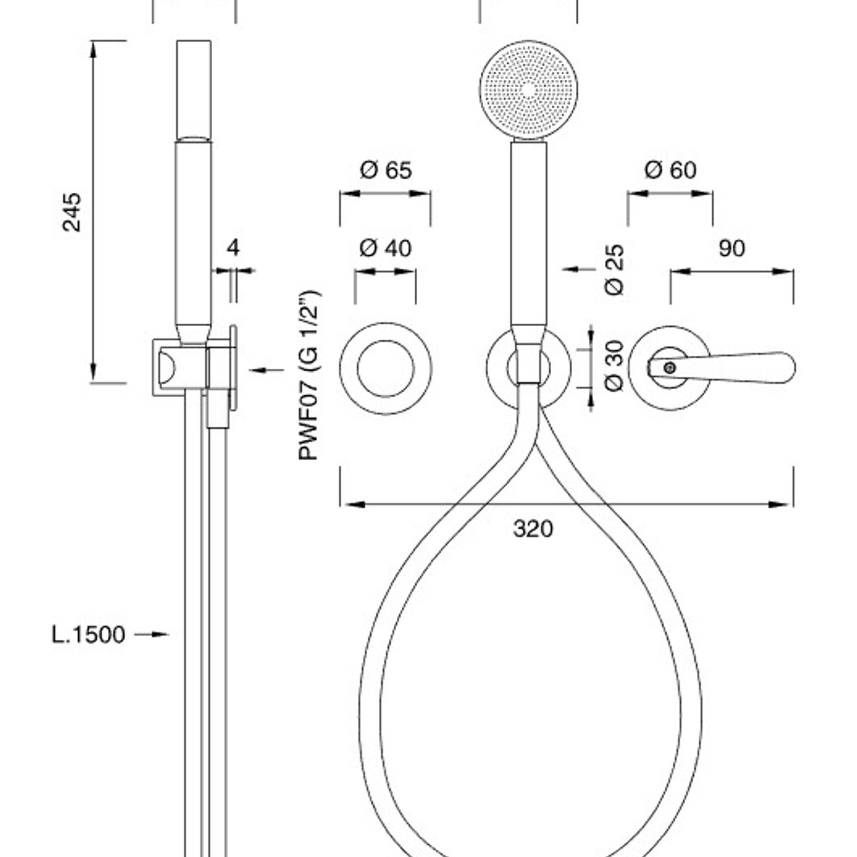 LUTEZIA PLUS Wall Mounted Mixer Set by CEA gallery detail image