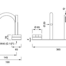 GIOTTO PLUS Rim Mounted Tap Mixer Set by CEA gallery detail image
