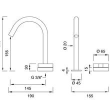 GIOTTO PLUS Two Hole Swivel Spout by CEA gallery detail image