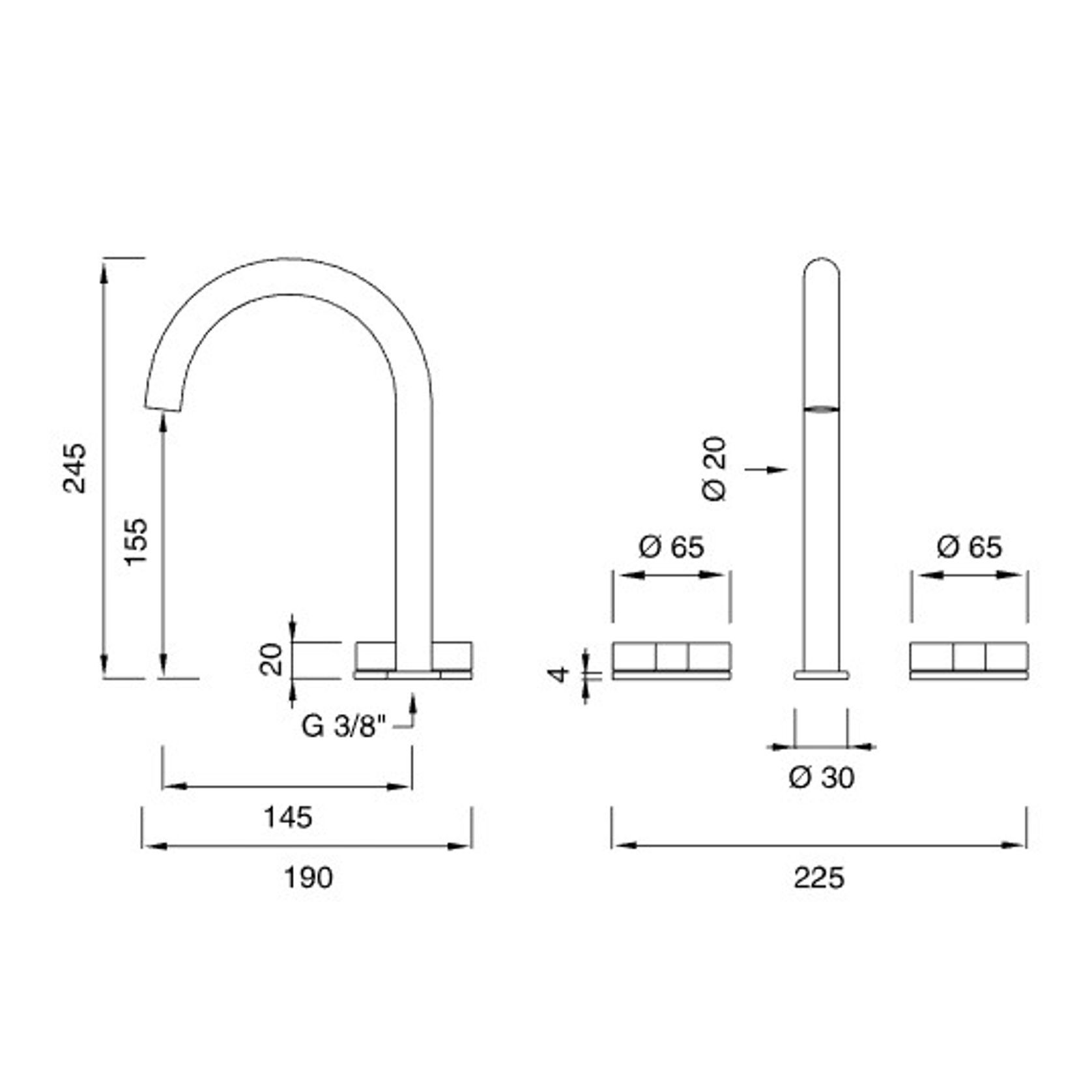 GIOTTO Three Hole Mixer by CEA gallery detail image