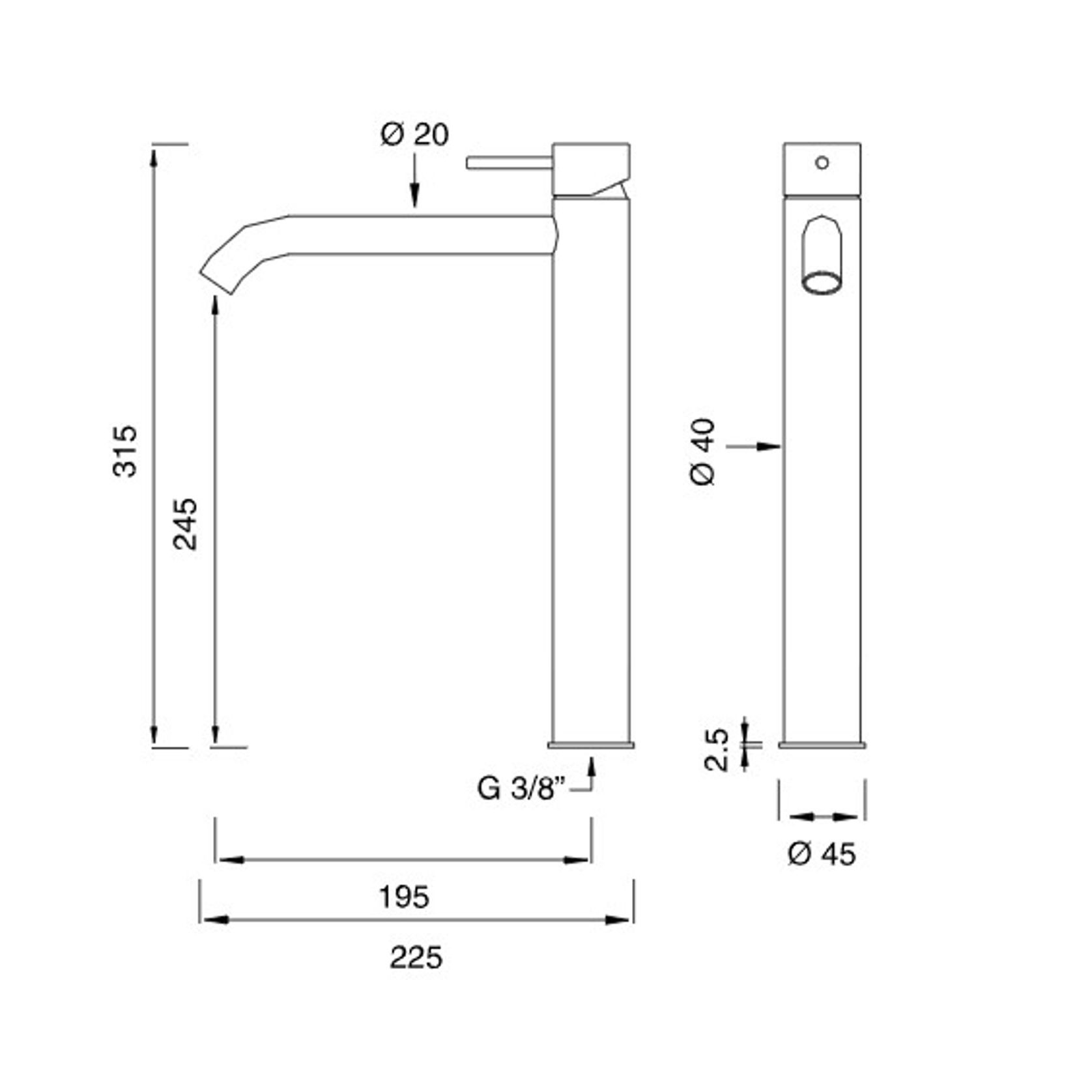 MILO 360 Deck Mounted Mixer by CEA gallery detail image