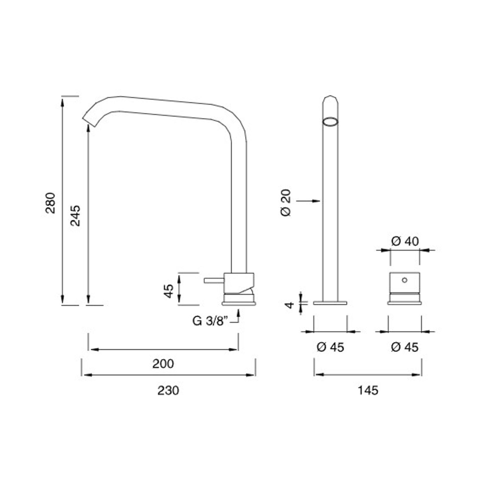 MILO 360 Two Hole Mixer by CEA gallery detail image