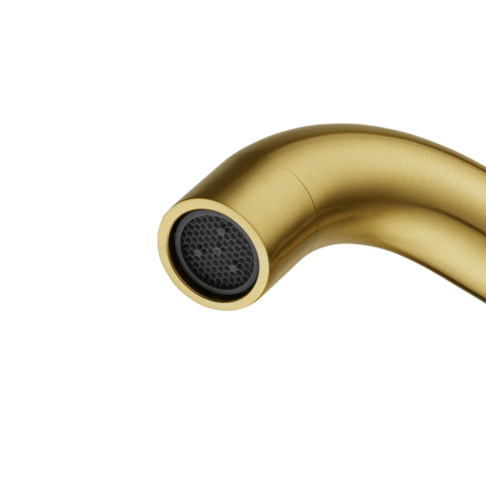 Lucid Pin Wall Spout Brushed Brass gallery detail image