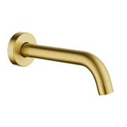 Lucid Pin Wall Spout Brushed Brass gallery detail image