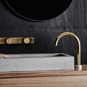 Wood Melbourne Leo Round Brass & Timber Taps – One Piec gallery detail image