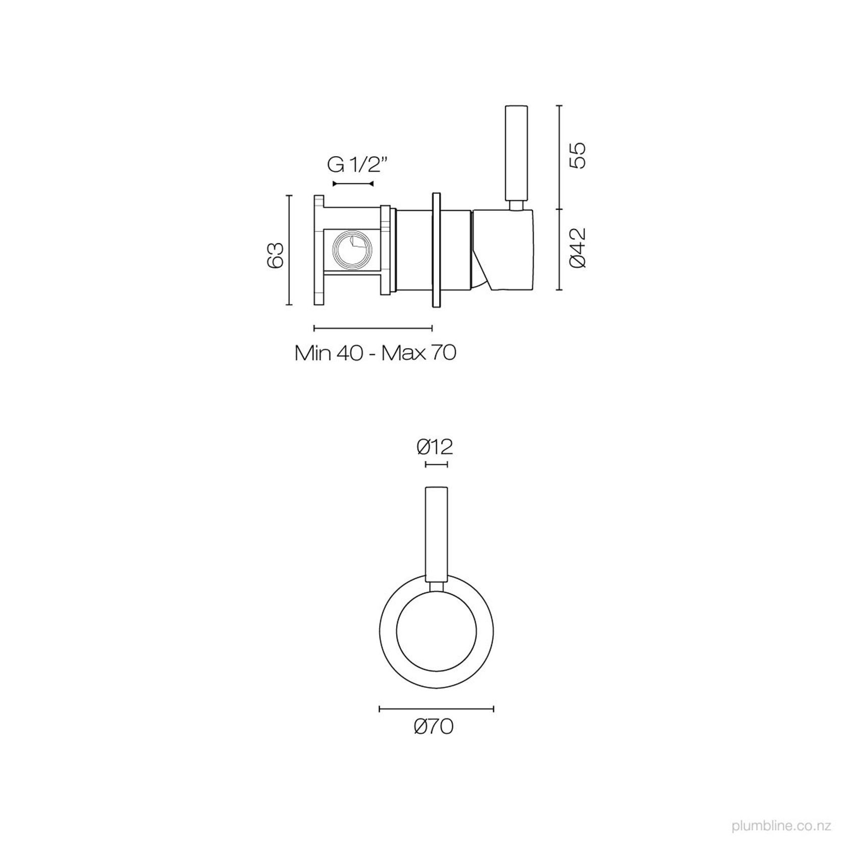 Buddy Pro Round Shower Mixer gallery detail image