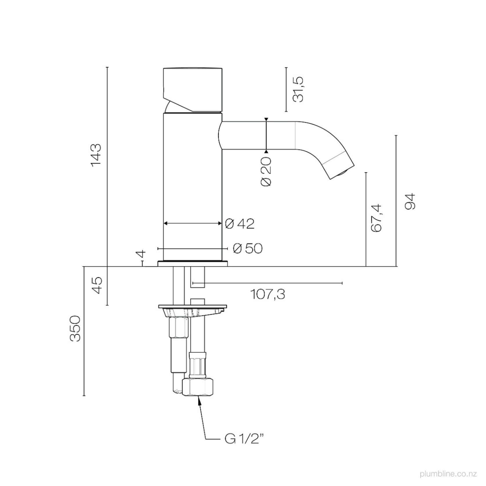 Buddy Zero Basin Mixer gallery detail image
