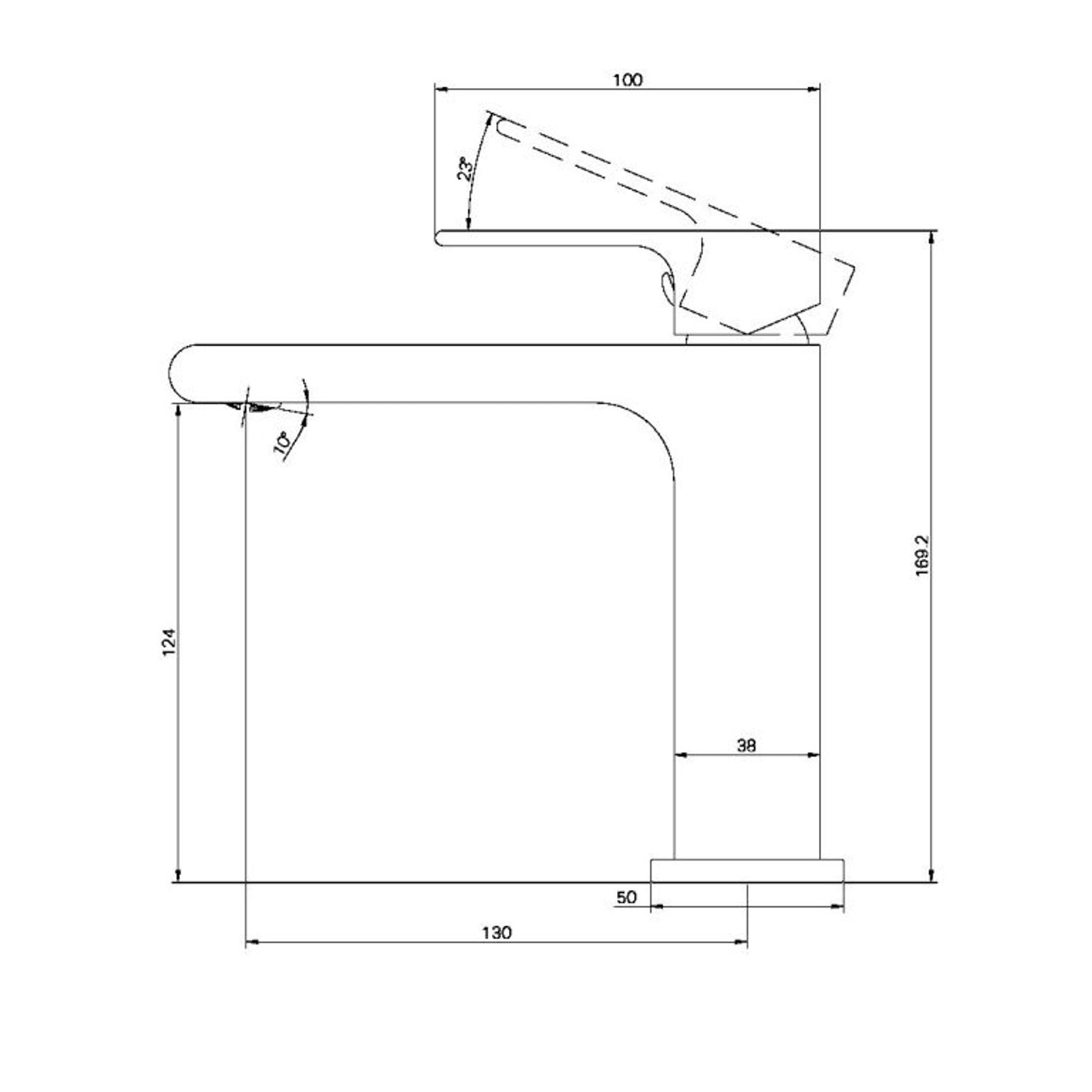 Bianca Basin Mixer Straight Spout | Gun Metal gallery detail image