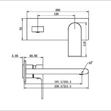 Bianca Basin/Bath Mixer 187mm Trim Kits | Brushed Gold gallery detail image