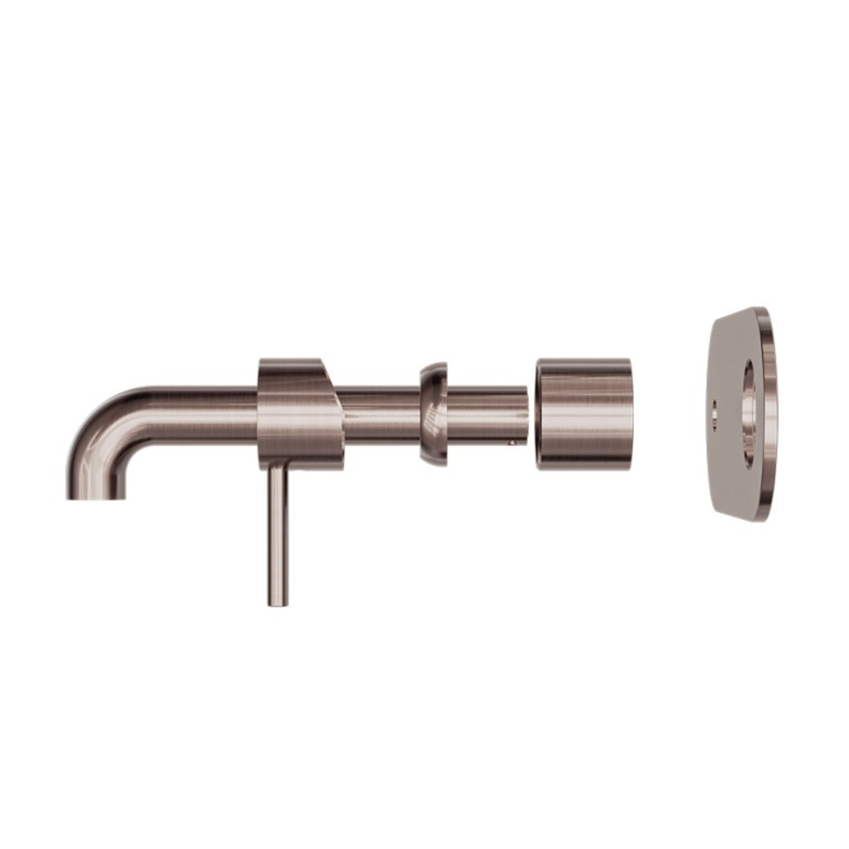Zen SS316L Wall Basin/Bath Mixer 185mm Spout Trim Kits | Brushed Bronze gallery detail image