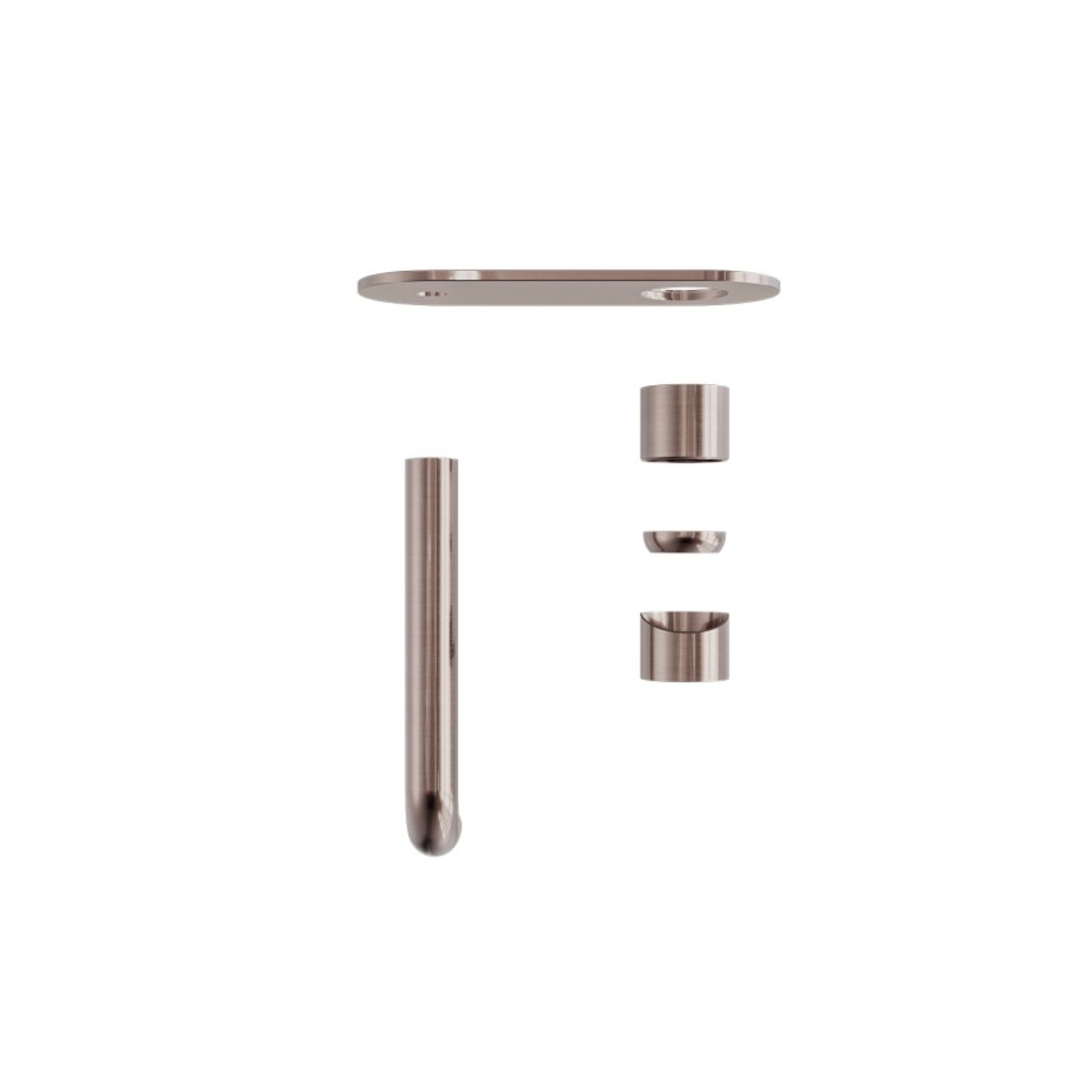 Zen SS316L Wall Basin/Bath Mixer 185mm Spout Trim Kits | Brushed Bronze gallery detail image