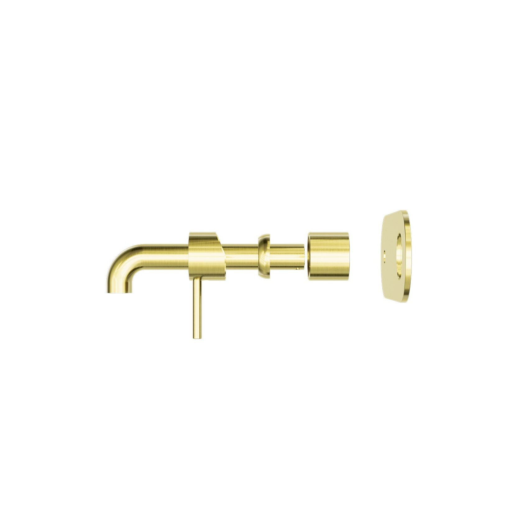 Zen SS316L Wall Basin/Bath Mixer 185mm Spout Trim Kits | Brushed Gold gallery detail image