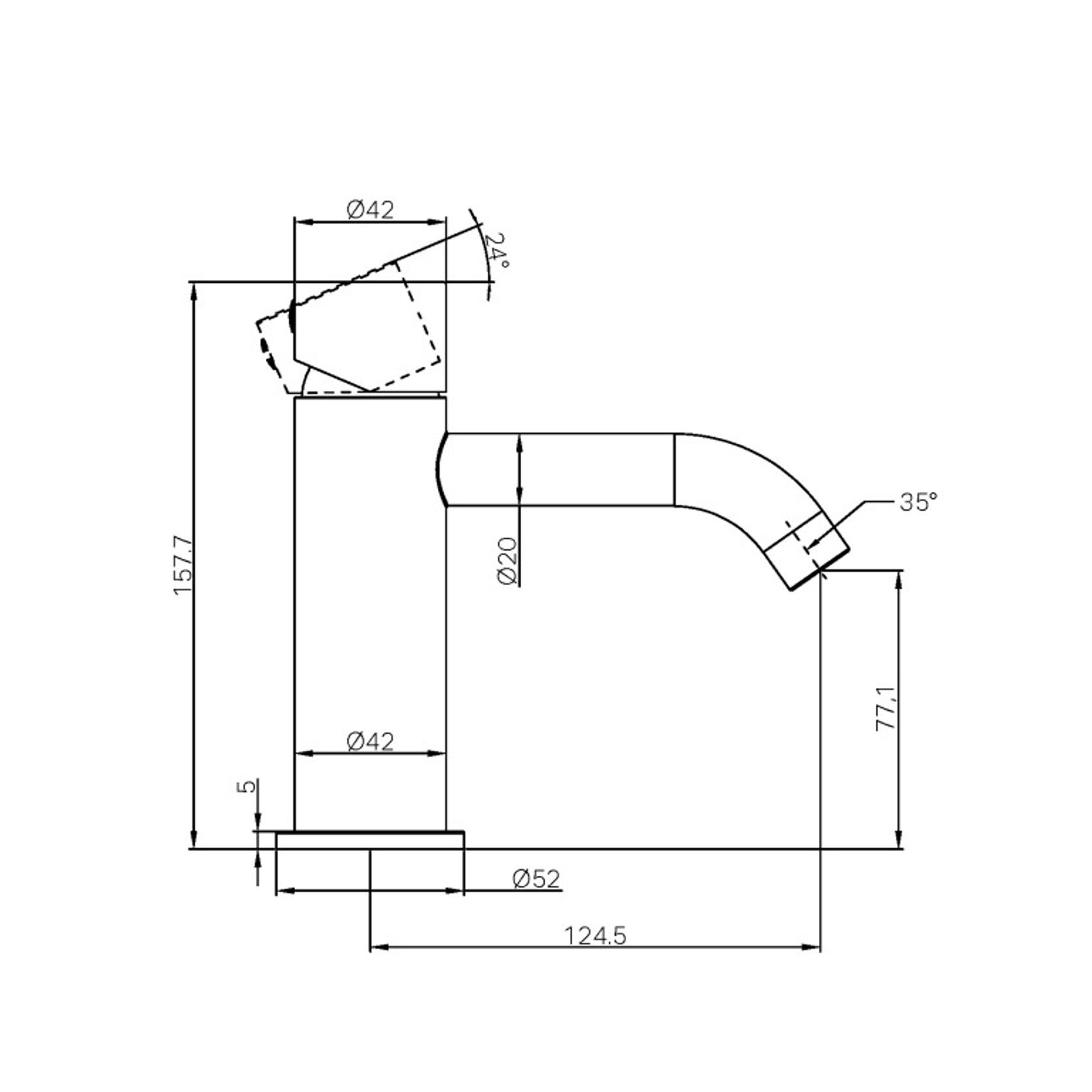 Zen SS316L Basin Mixer Handless | Brushed Gold gallery detail image