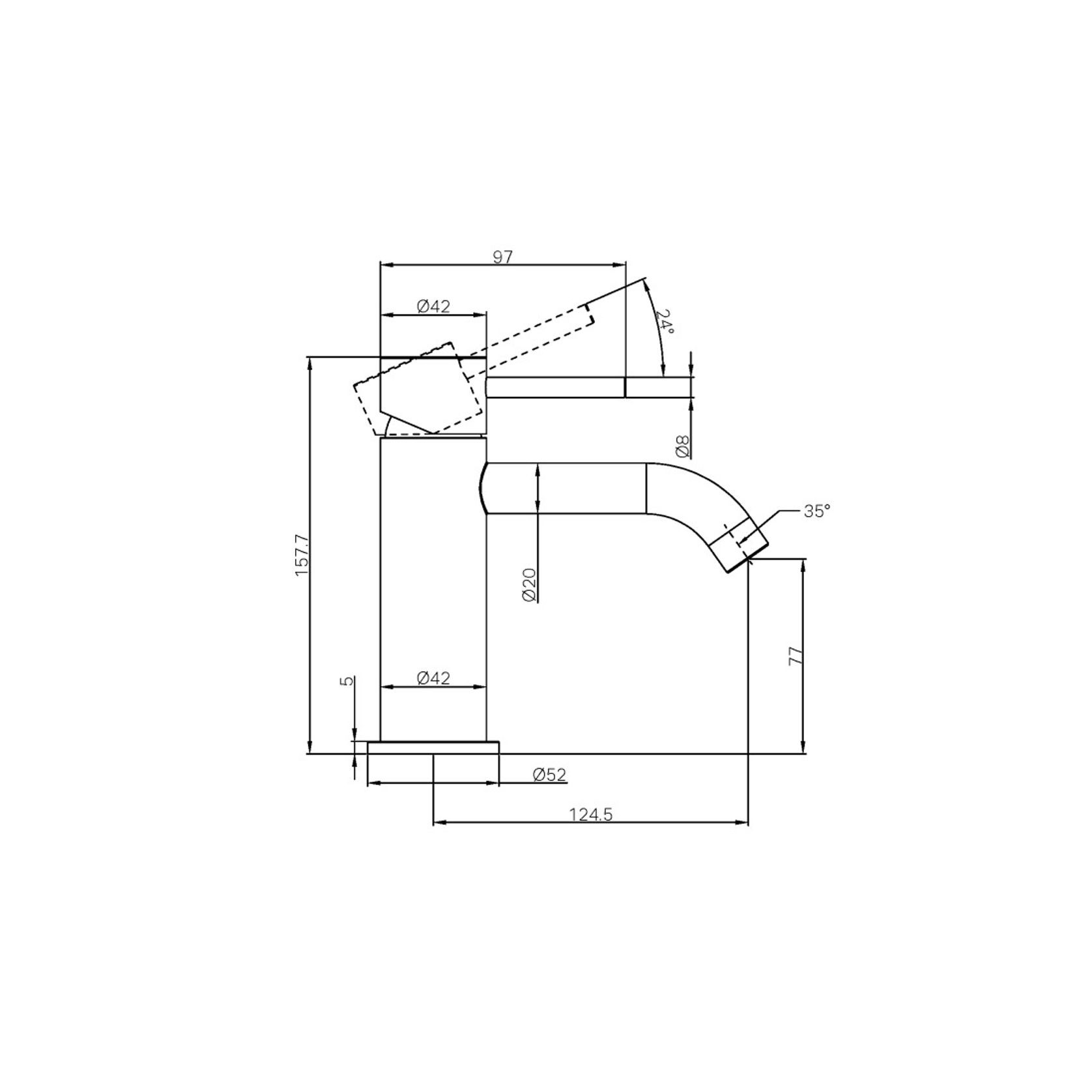 Zen SS316L Basin Mixer | Brushed Nickel gallery detail image