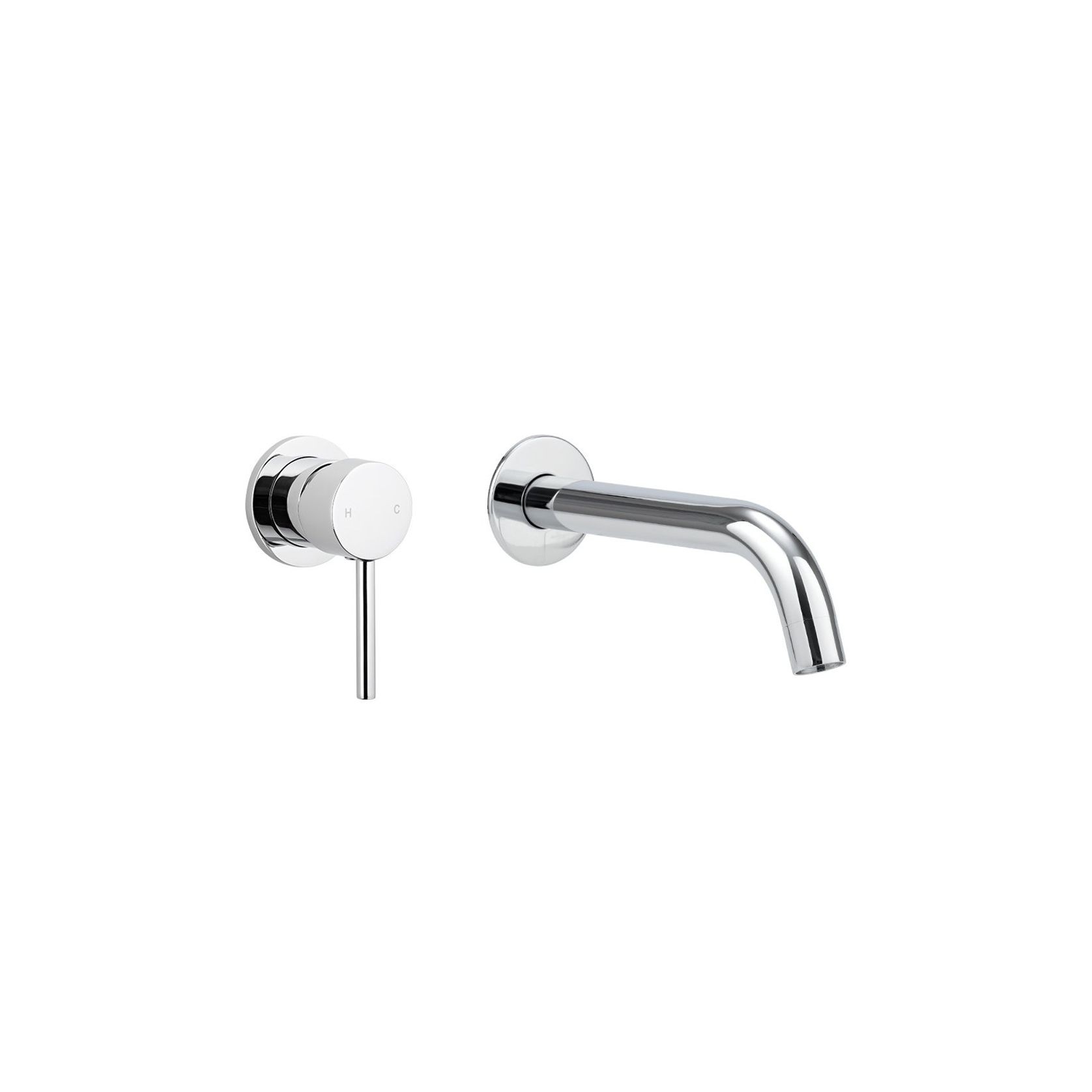 Elysian Minimal Mixer & Spout Set | Chrome gallery detail image