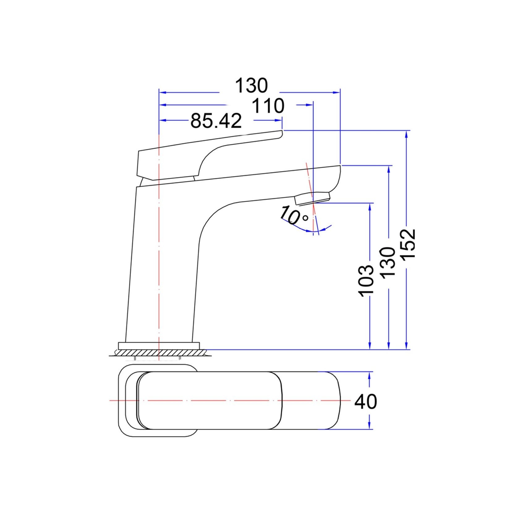 Unika Modena Basin Mixer C gallery detail image