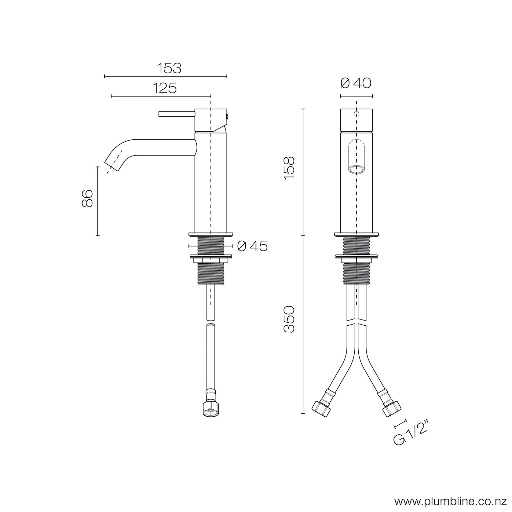 Oli 316 Basin Mixer gallery detail image