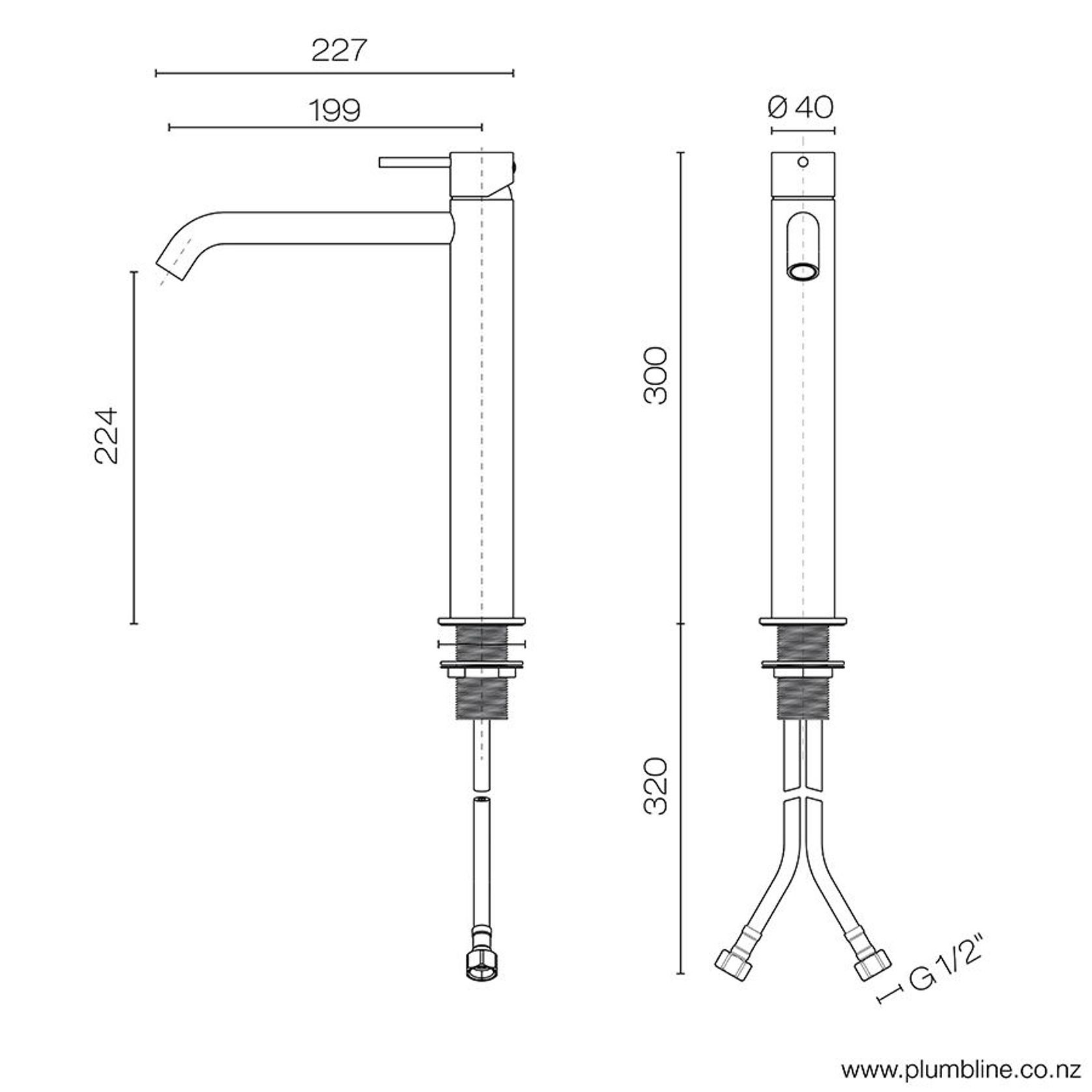 Oli 316 Vessel Basin Mixer gallery detail image
