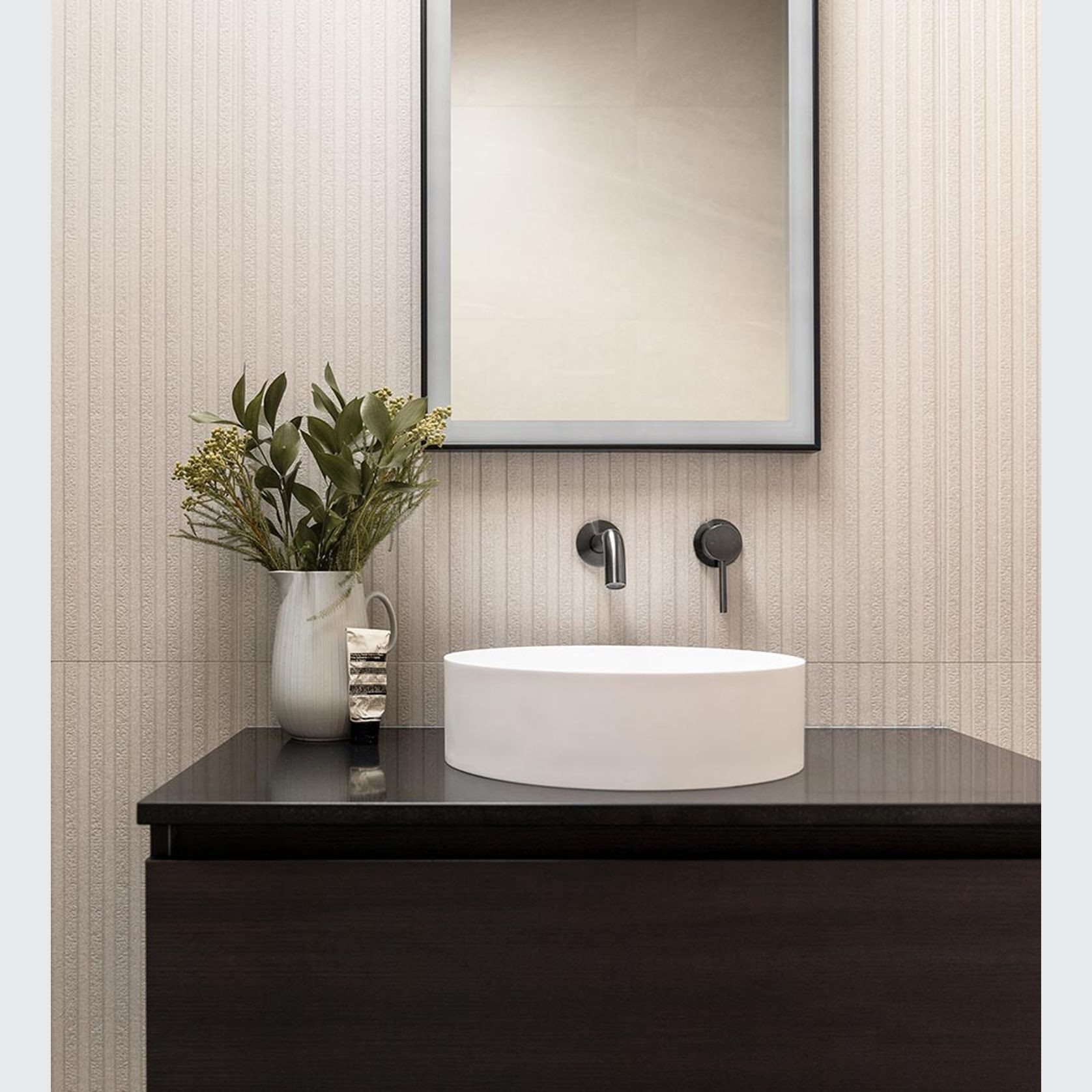 Elysian Minimal Mixer & Spout Set | Brushed Gunmetal gallery detail image