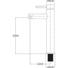 Stainless Minimal High Rise Basin Mixer gallery detail image