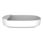 Ovale Basin (With Tray) 550mm Gloss White gallery detail image
