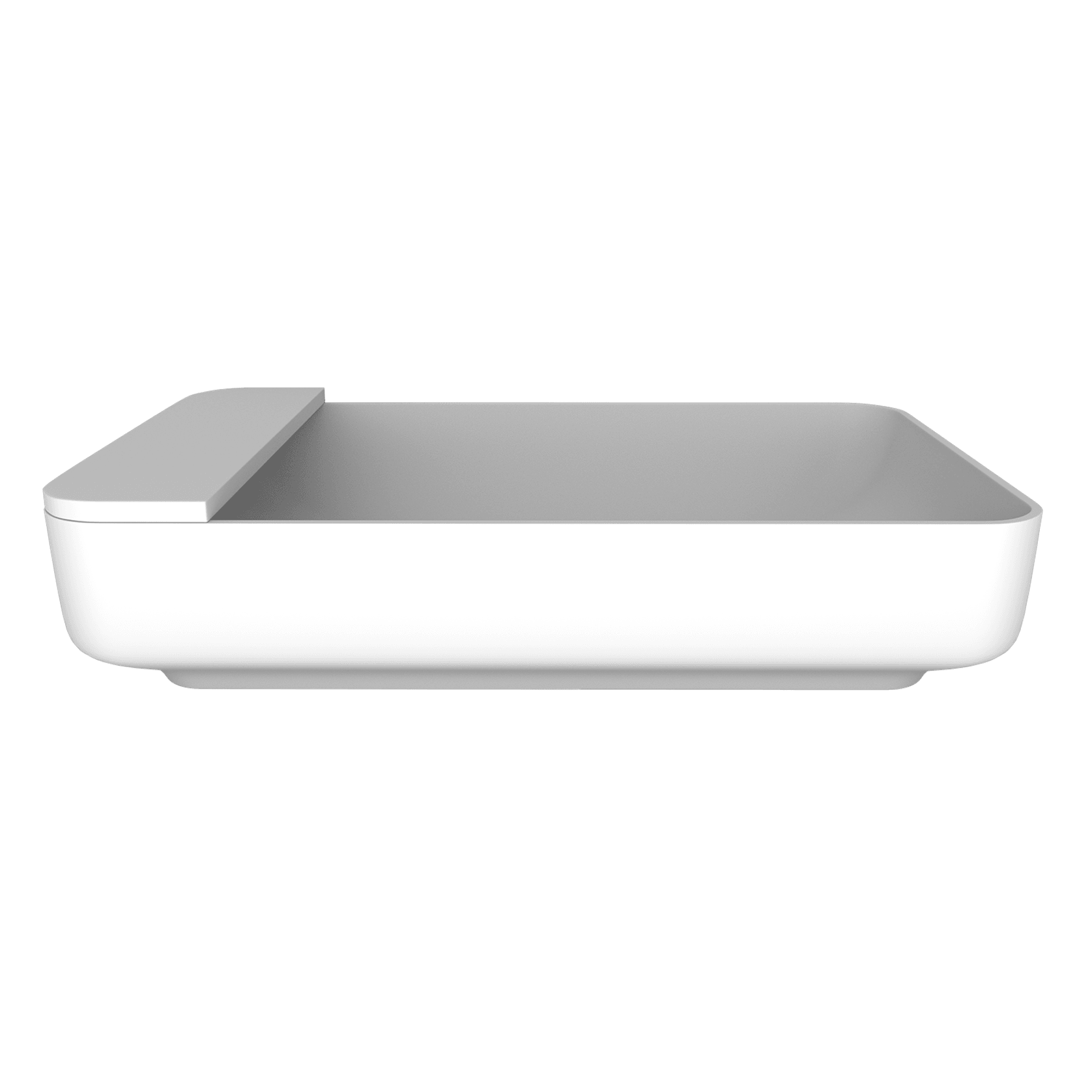 Carre Basin (With Tray) 550mm Matte White gallery detail image