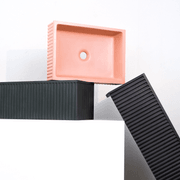 BARE Concrete Fluted Wall Basin gallery detail image