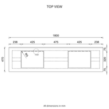 Corian® Multi basin Washplane 4222 gallery detail image