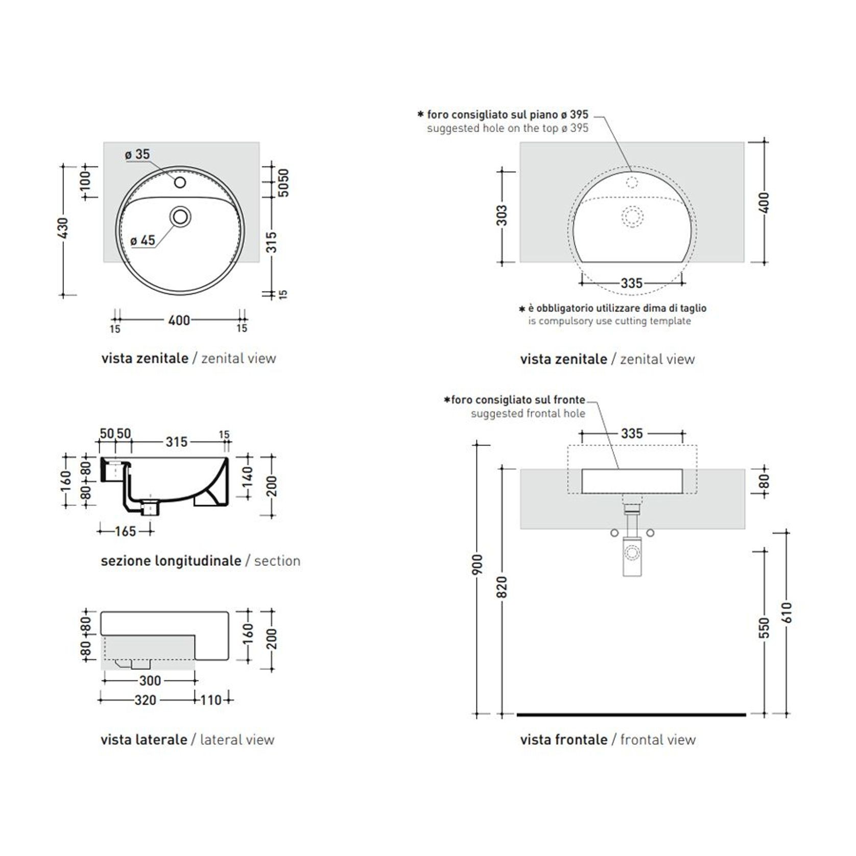 Twin Set Semi Recessed Basin gallery detail image