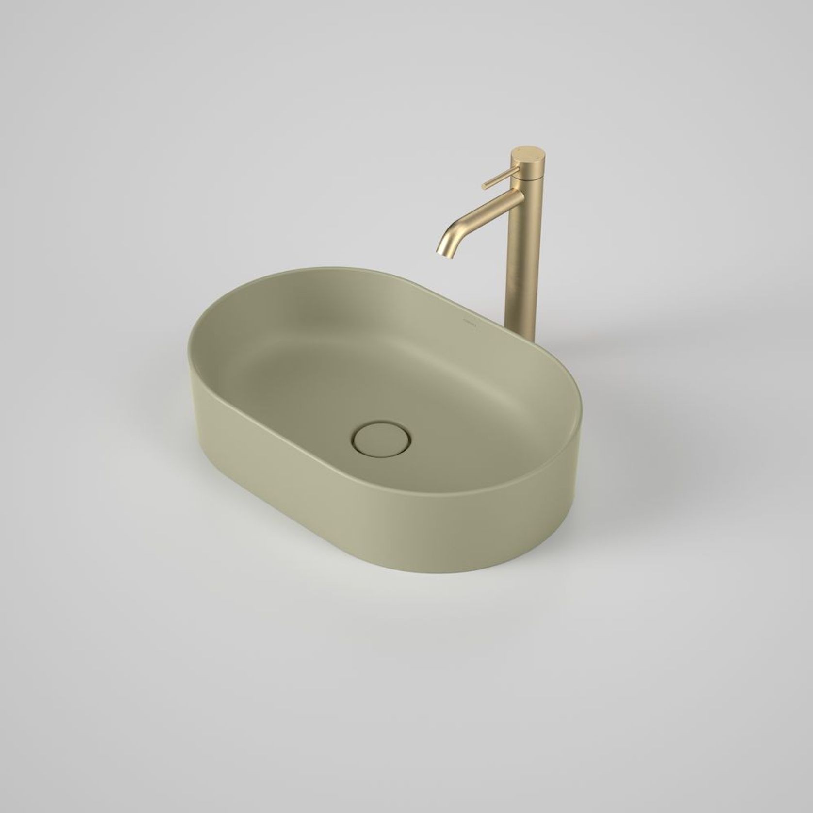 Liano II 530mm Pill Above Counter Basin - Matte Green gallery detail image