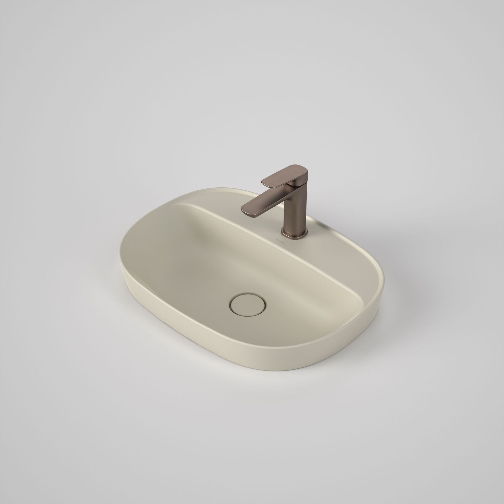 Contura II 530mm Inset Basin with Tap Landing (1 Tap Hole)  | Matte Clay gallery detail image
