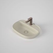 Contura II 530mm Inset Basin with Tap Landing (1 Tap Hole)  | Matte Clay gallery detail image