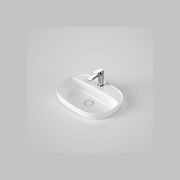 Contura II 530mm Inset Basin with Tap Landing (1 Tap Hole)  | White gallery detail image