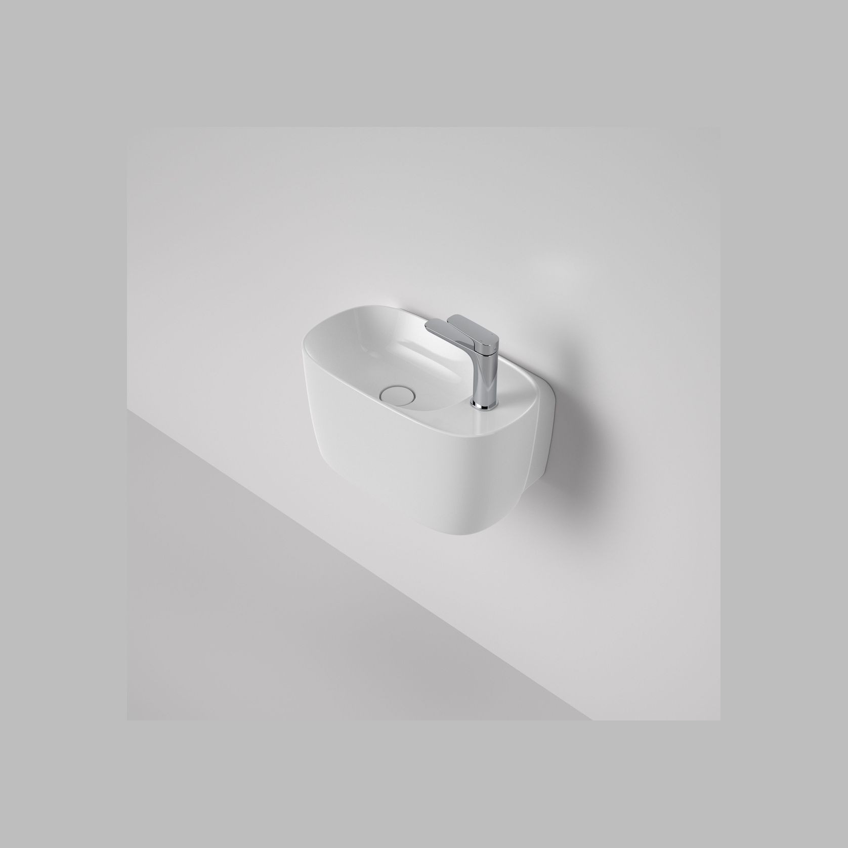 Contura II Hand Wall Basin (1 Tap Hole)  | White gallery detail image