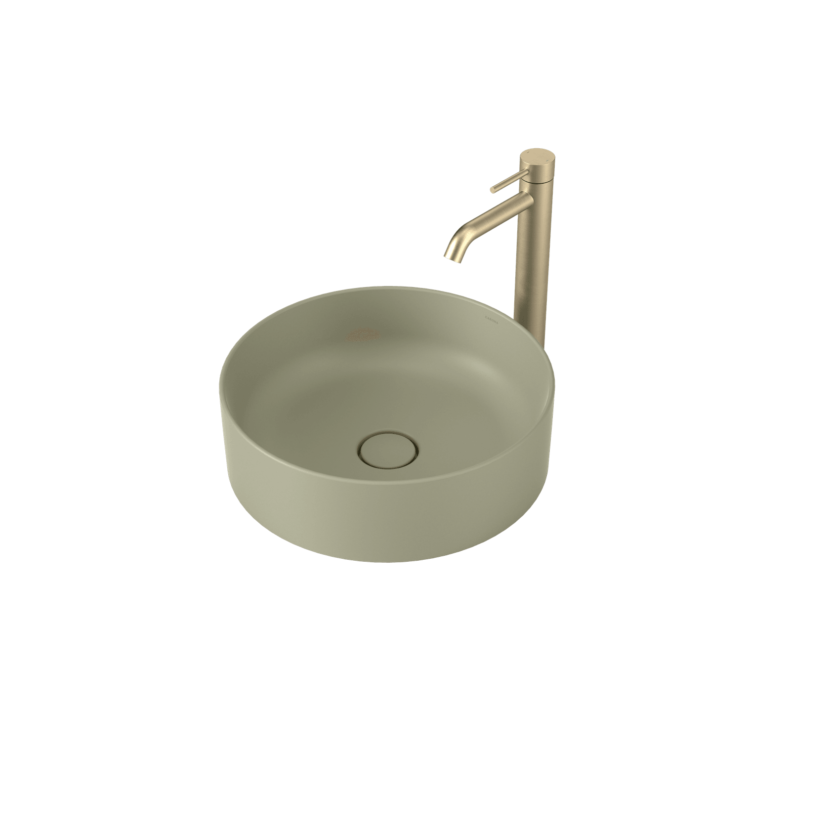 Liano II 400mm Round Above Counter Basin - Matte Green gallery detail image