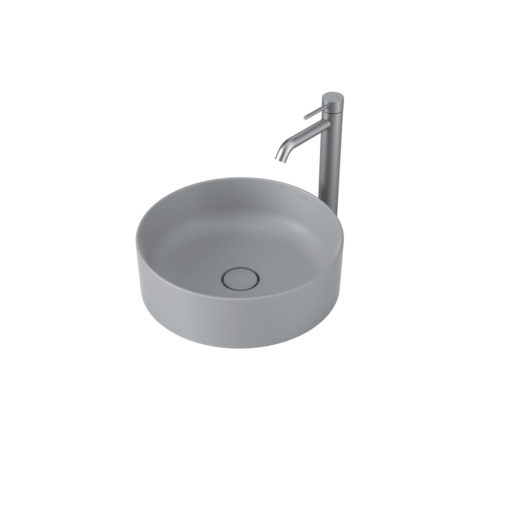 Liano II 400mm Round Above Counter Basin - Matte Grey gallery detail image