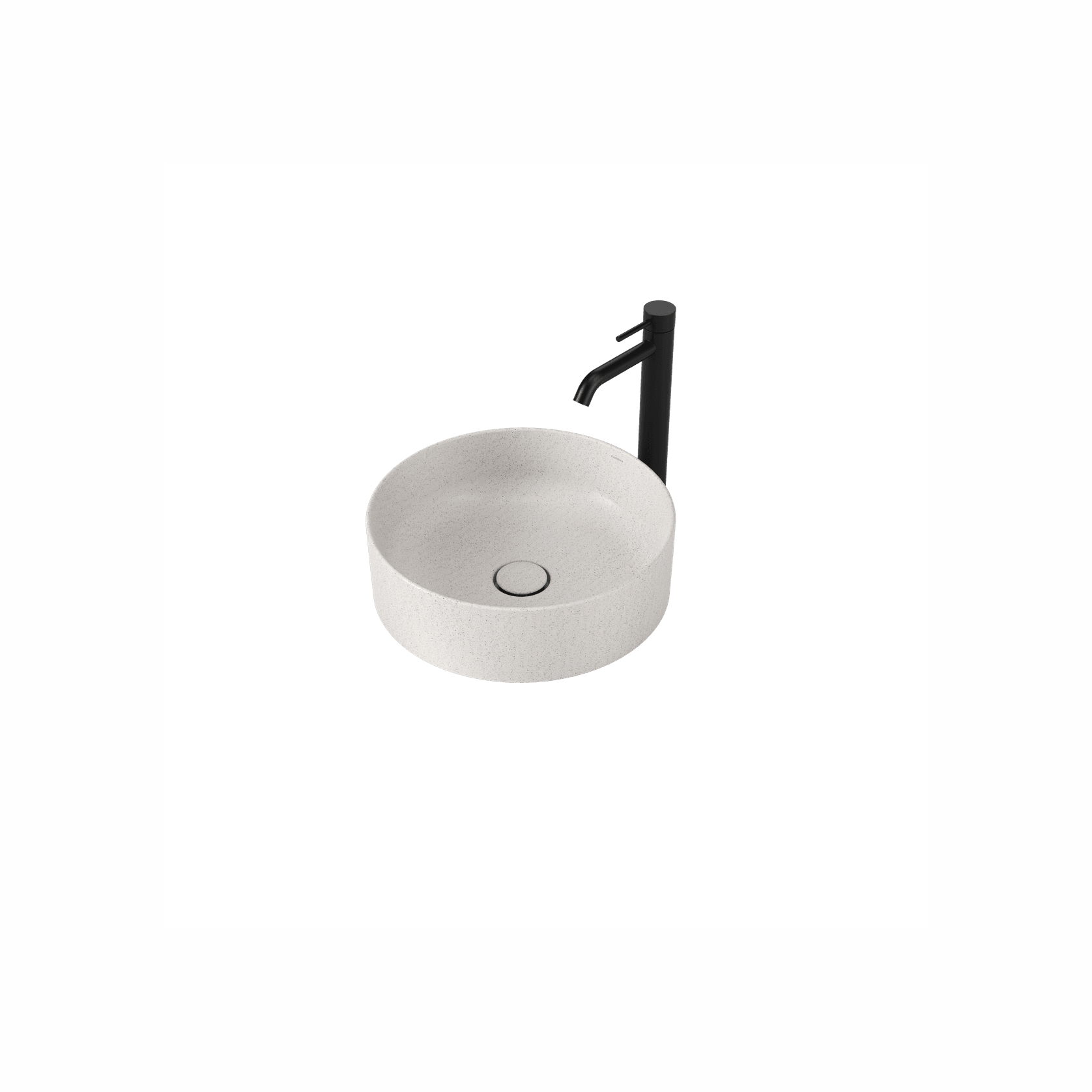 Liano II 400mm Round Above Counter Basin -Matte Speckle gallery detail image