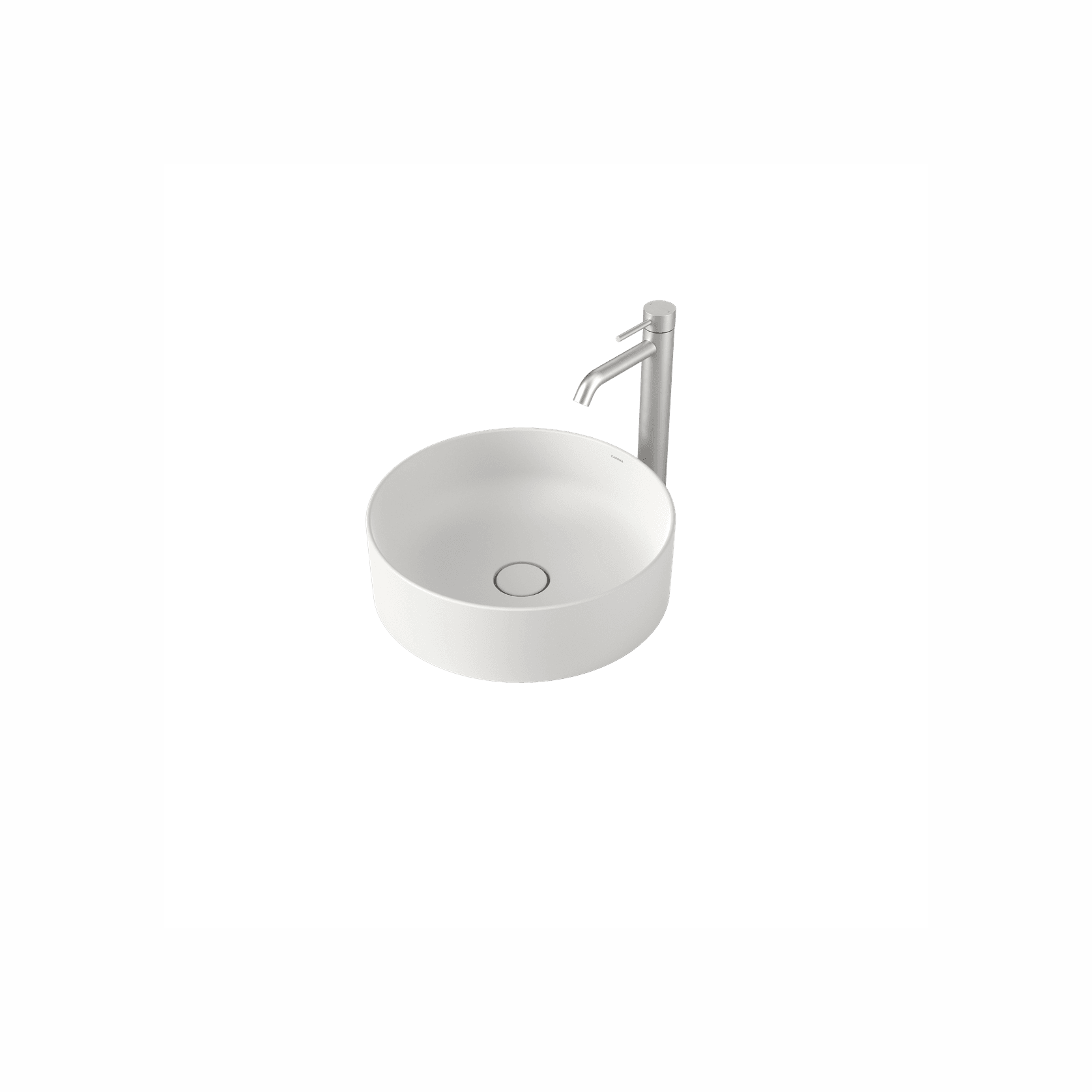 Liano II 400mm Round Above Counter Basin - Matte White gallery detail image
