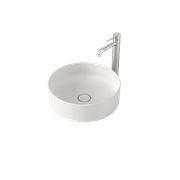 Liano II 400mm Round Above Counter Basin - Matte White gallery detail image